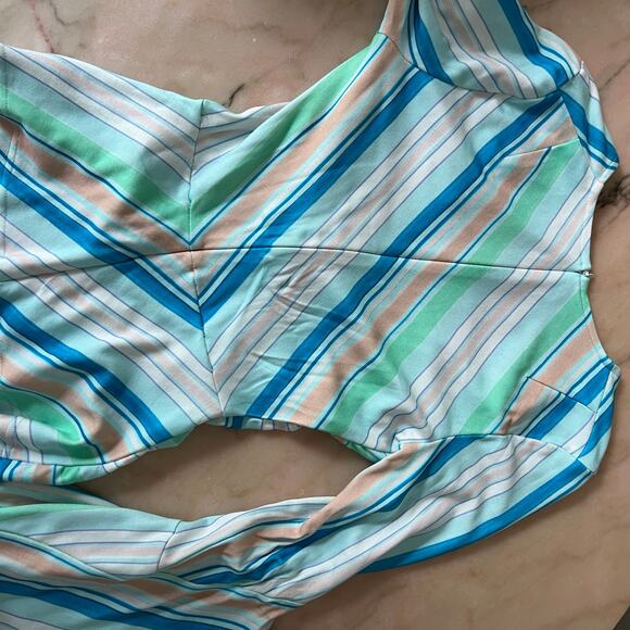 Peter Pilotto Mint Striped Tunic Top - Picture 6 of 8